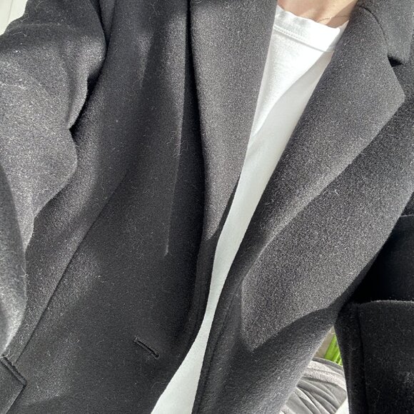 &OtherStories Oversized Straight Wool Blazer in Black 32 - Picture 8 of 9